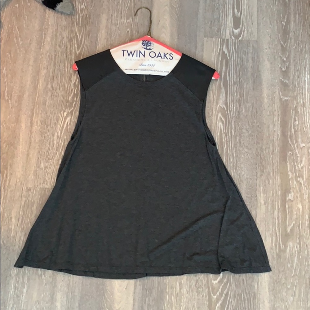 Alice & Olivia leather sleeveless top